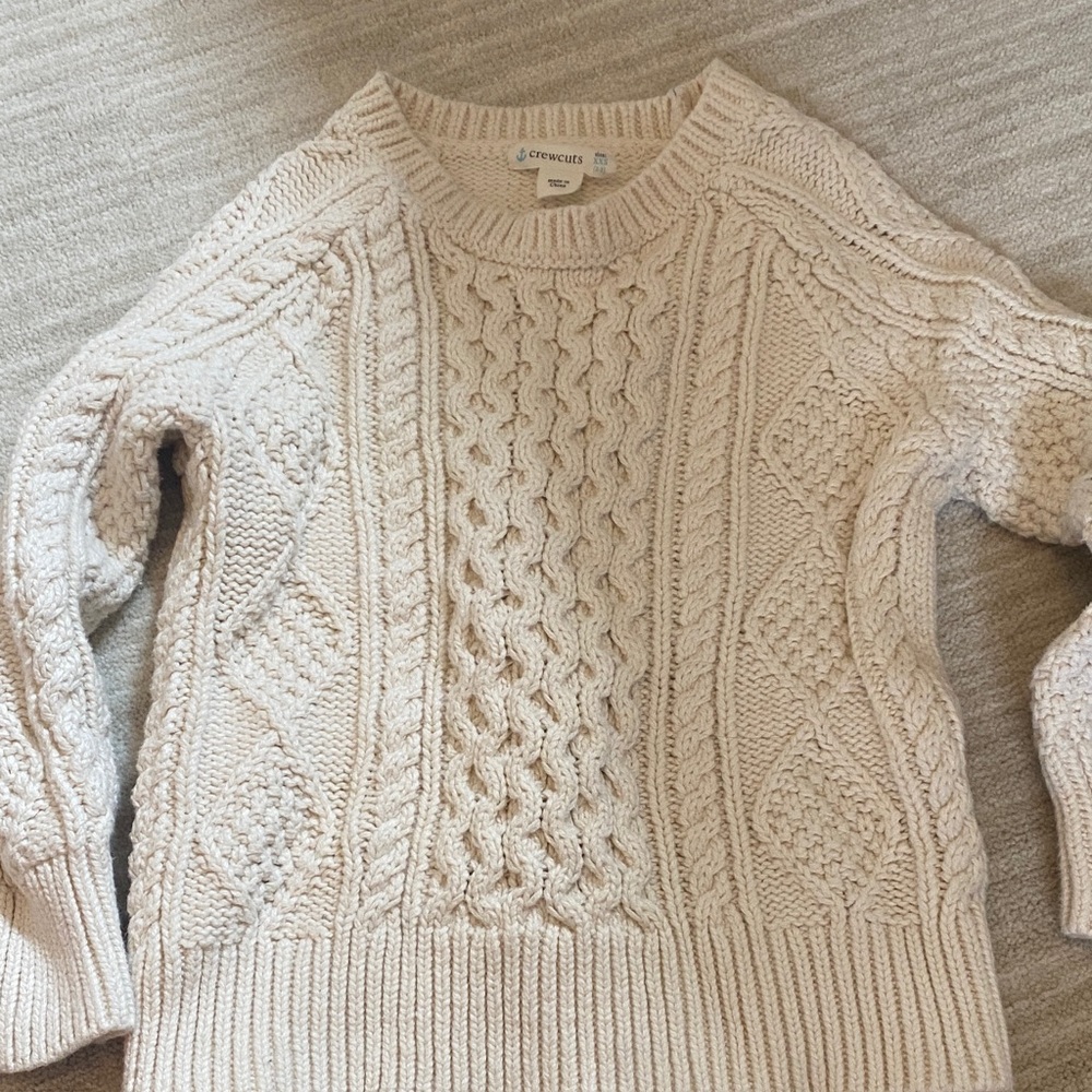 Crewcuts Ivory Cable Knit Sweater